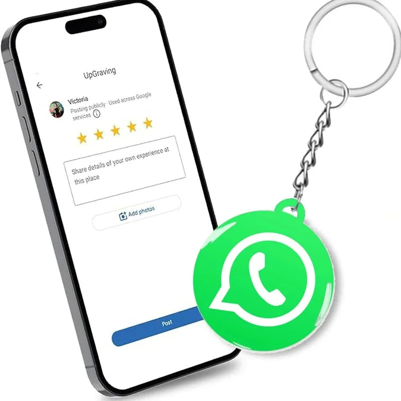 Revvu NFC Review Keychain - Effortlessly Collect Customer Feedback On-the-Go!